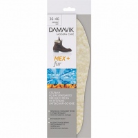 DAMAVIK FUR insoles from natural sheep fur on coal-based latex, size 36-46