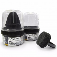 DAMAVIK shoe cream with sponge-black 50ml