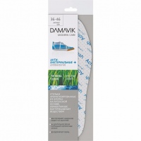 DAMAVIK ANTIBACTERIAL aromatized insoles from cotton on coal-based latex, size 36-46