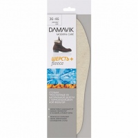 DAMAVIK FLEECE three-ply insoles from natural fleece with foil, size 36-46